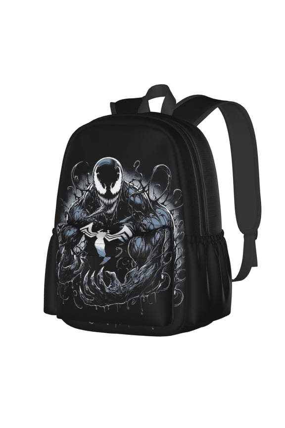VENOM Backpack Cartoon Backpack Anime Mochila Large Capacity Leisure Full Print for Outdoor Trip Gift for Friends Fans 16x11 inches