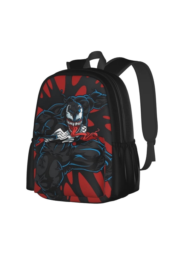 VENOM Backpack Cartoon Backpack Anime Mochila Large Capacity Leisure Full Print for Outdoor Trip Gift for Friends Fans 16x11 inches