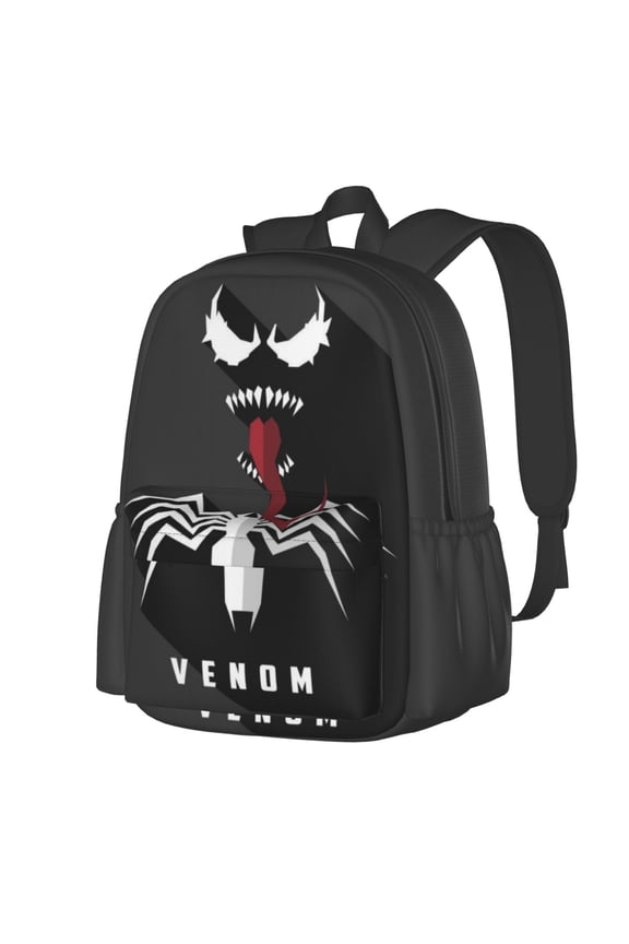 VENOM Backpack Cartoon Backpack Anime Mochila Large Capacity Leisure Full Print for Outdoor Trip Gift for Friends Fans 16x11 inches