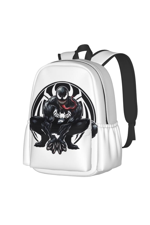 VENOM Backpack Cartoon Backpack Anime Mochila Large Capacity Leisure Full Print for Outdoor Trip Gift for Friends Fans 16x11 inches
