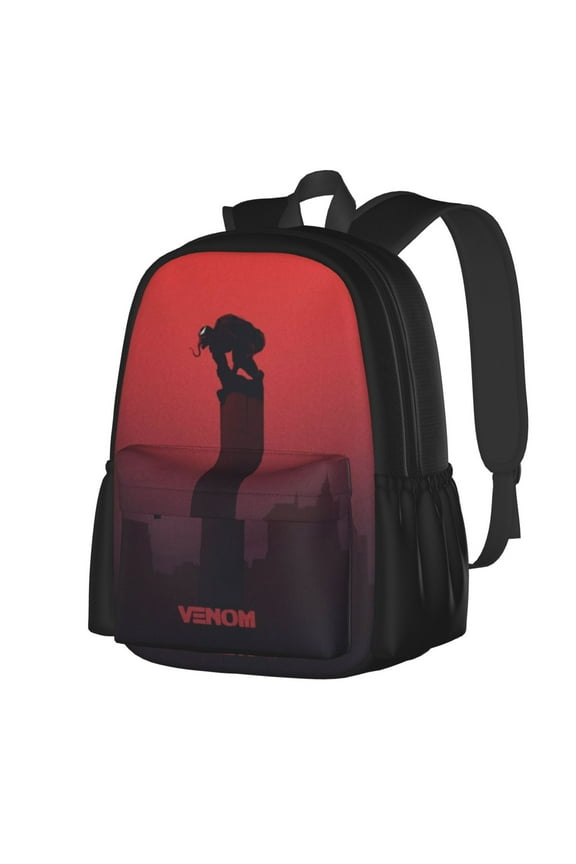 VENOM Backpack Cartoon Backpack Anime Mochila Large Capacity Leisure Full Print for Outdoor Trip Gift for Friends Fans 16x11 inches