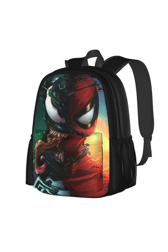 VENOM Backpack Cartoon Backpack Anime Mochila Large Capacity Leisure Full Print for Outdoor Trip Gift for Friends Fans 16x11 inches