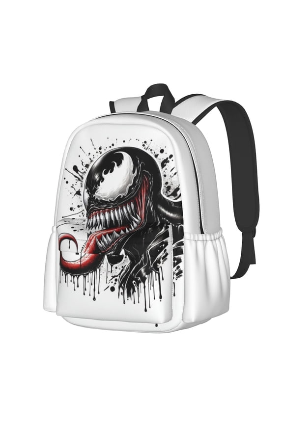 VENOM Backpack Cartoon Backpack Anime Mochila Large Capacity Leisure Full Print for Outdoor Trip Gift for Friends Fans 16x11 inches