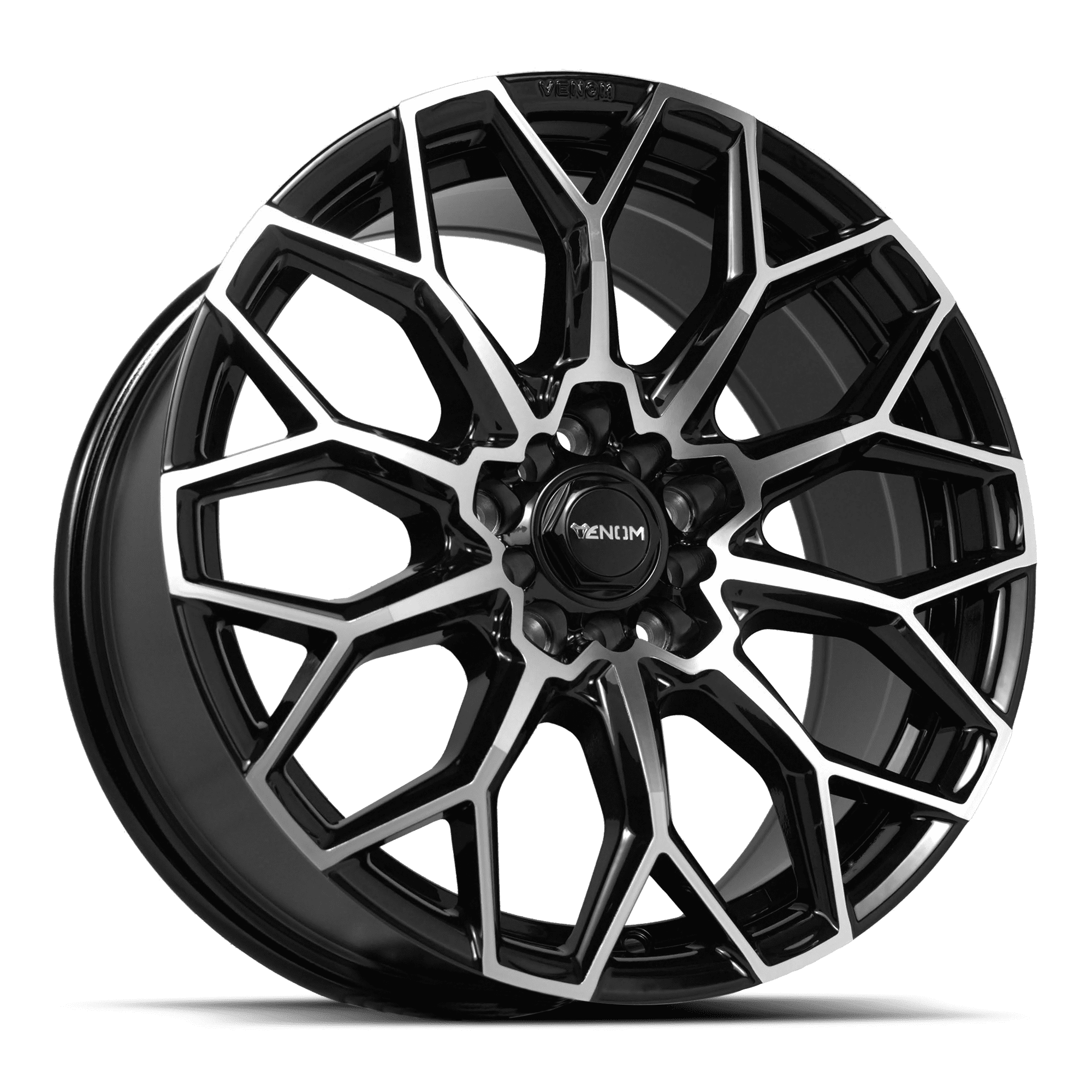 VENOM45 18X8.5 5X114/120 +35 73.1 Gloss Black Machined Face