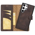 thumbnail image 1 of VENOULT Samsung Galaxy S24 Ultra Wallet Case, Magnetic Detachable, Genuine Leather Luxury Flip Hard Cover, RFID Protected, Compatible with Wireless Charge and Car Mount, Handmade, 1 of 8