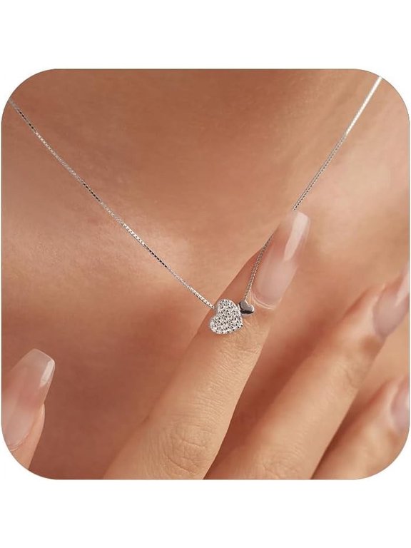 -Dainty CZ Infinity Love Heart Opal North Star Pendant Choker Necklace for Women, Adjustable Chain, Birthday Gift for Mom or Daughter-a_33-
