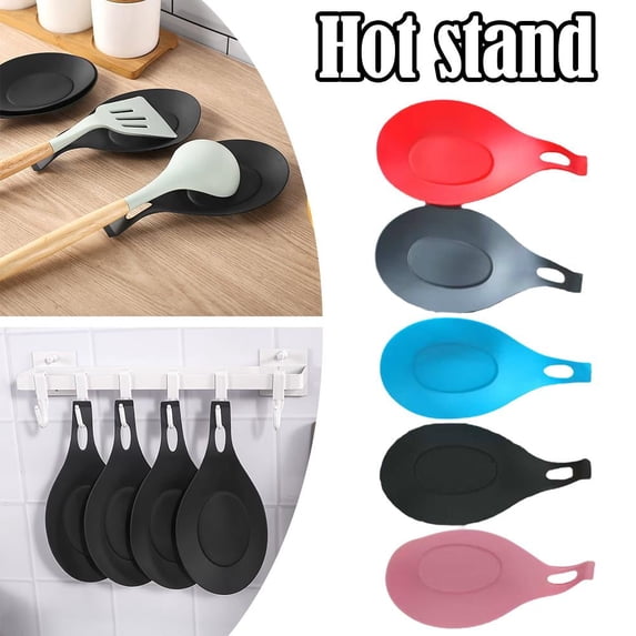 VENSIO-Heat-Resistant Silicone Spoon Rest for Stove Top, Durable ...