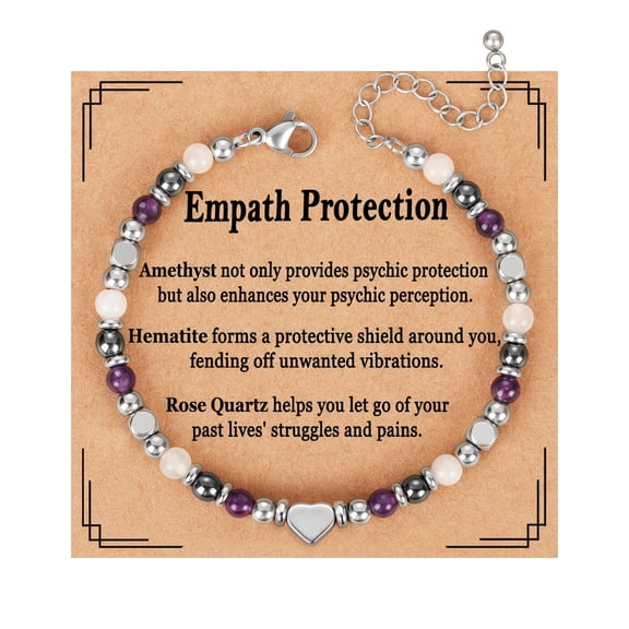 VENSIO-Natural Healing Crystal Bracelet for Women Anxiety Relief Triple Protection New Beginnings Good Luck Gift for Friends Mom-empathprotection-
