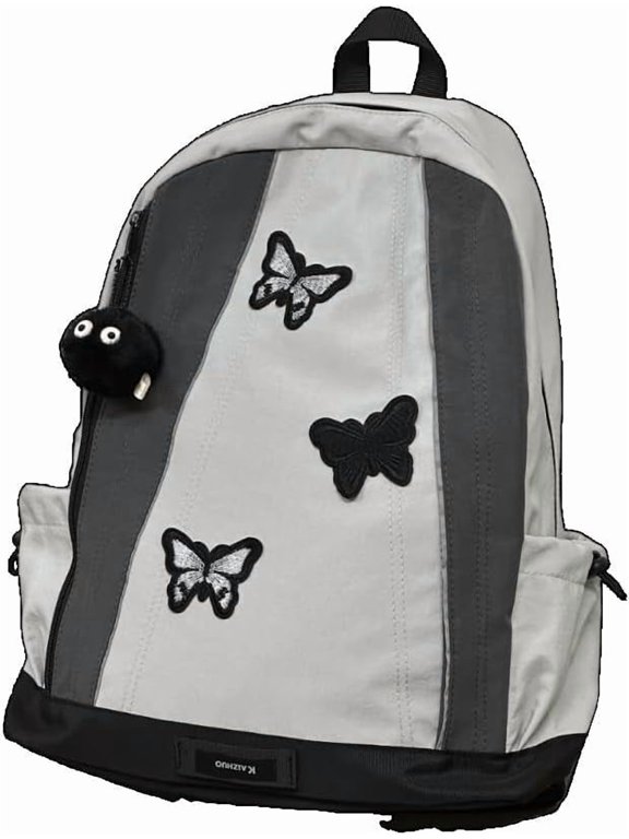 -Y2K Backpack Butterfly Goth Purse Accessories, Grunge Aesthetic Backpack Grunge Accessories, Black-white-