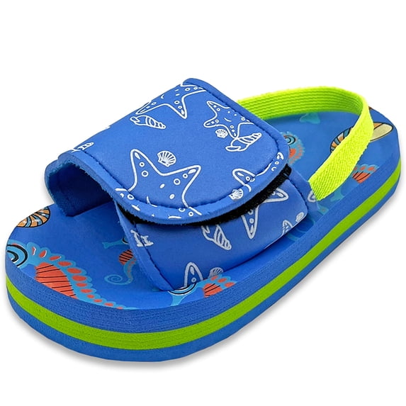 VENTANA Kids Summer Sandals Boys & Girls Beach Slip On Water Shoes Adjustable Strap