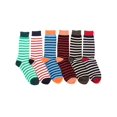 thumbnail image 1 of VENTANA Men's 6 Pairs of Pattern Fashion Dress Socks-Stripes, 1 of 1