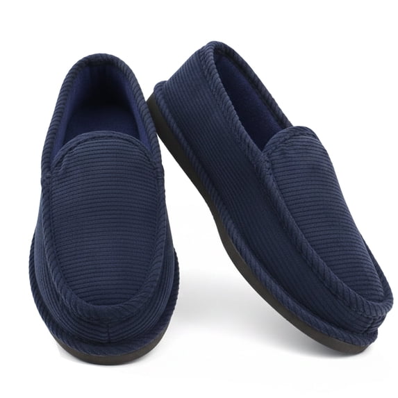 Ventana Men’s Corduroy Slippers Moccasin House Shoes