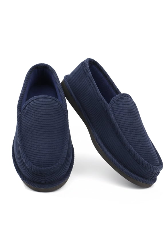 Men’s Corduroy Slippers Moccasin House Shoes