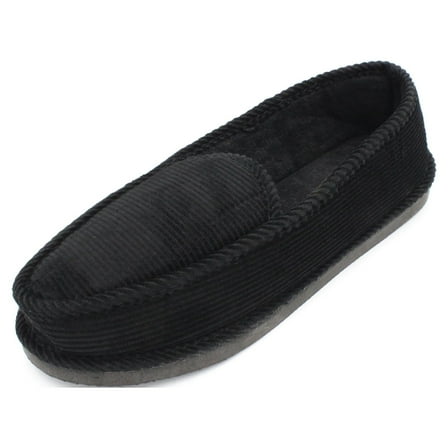 Ventana Men’s Corduroy Slippers Moccasin House Shoes