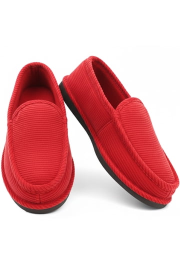 NEW MEN RED FLAT SLIP ON SHOES SIZE 10 Red - Slip On Shoes for Men | Charix main image 2