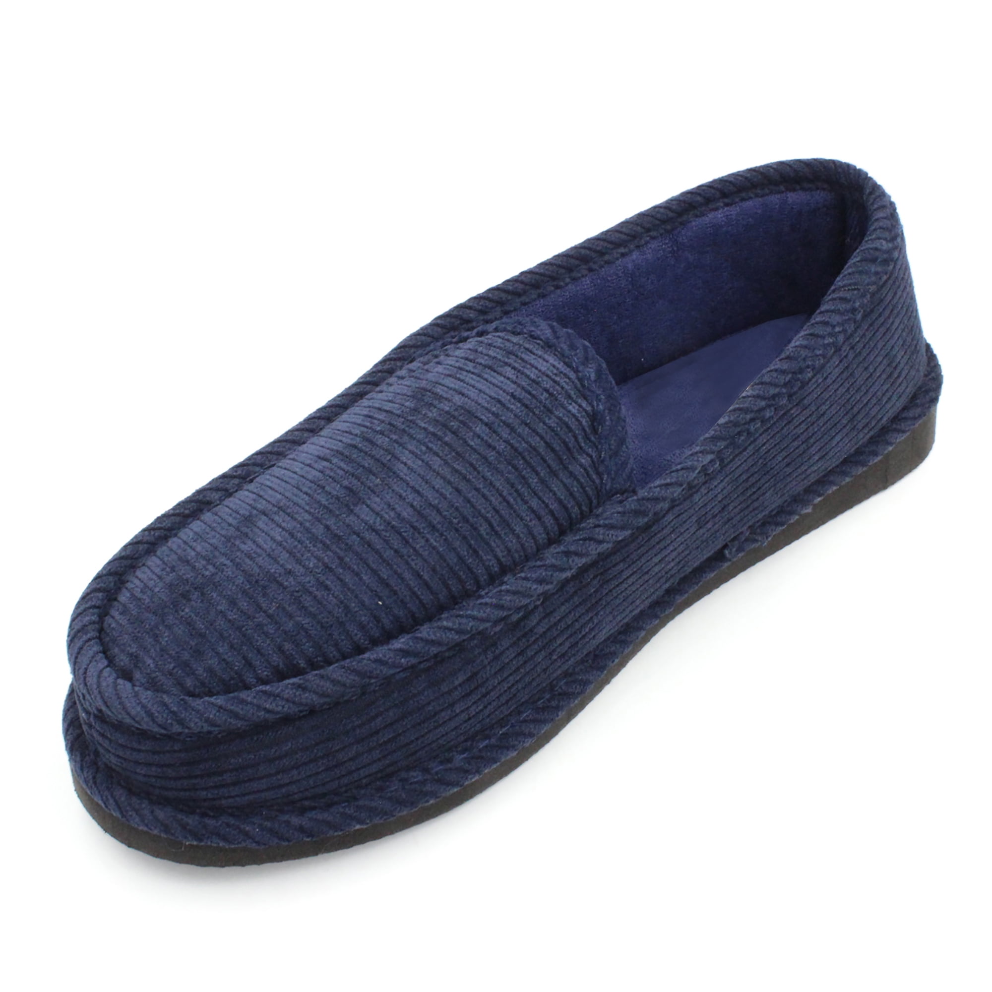 Slippers men blue toweling woven
