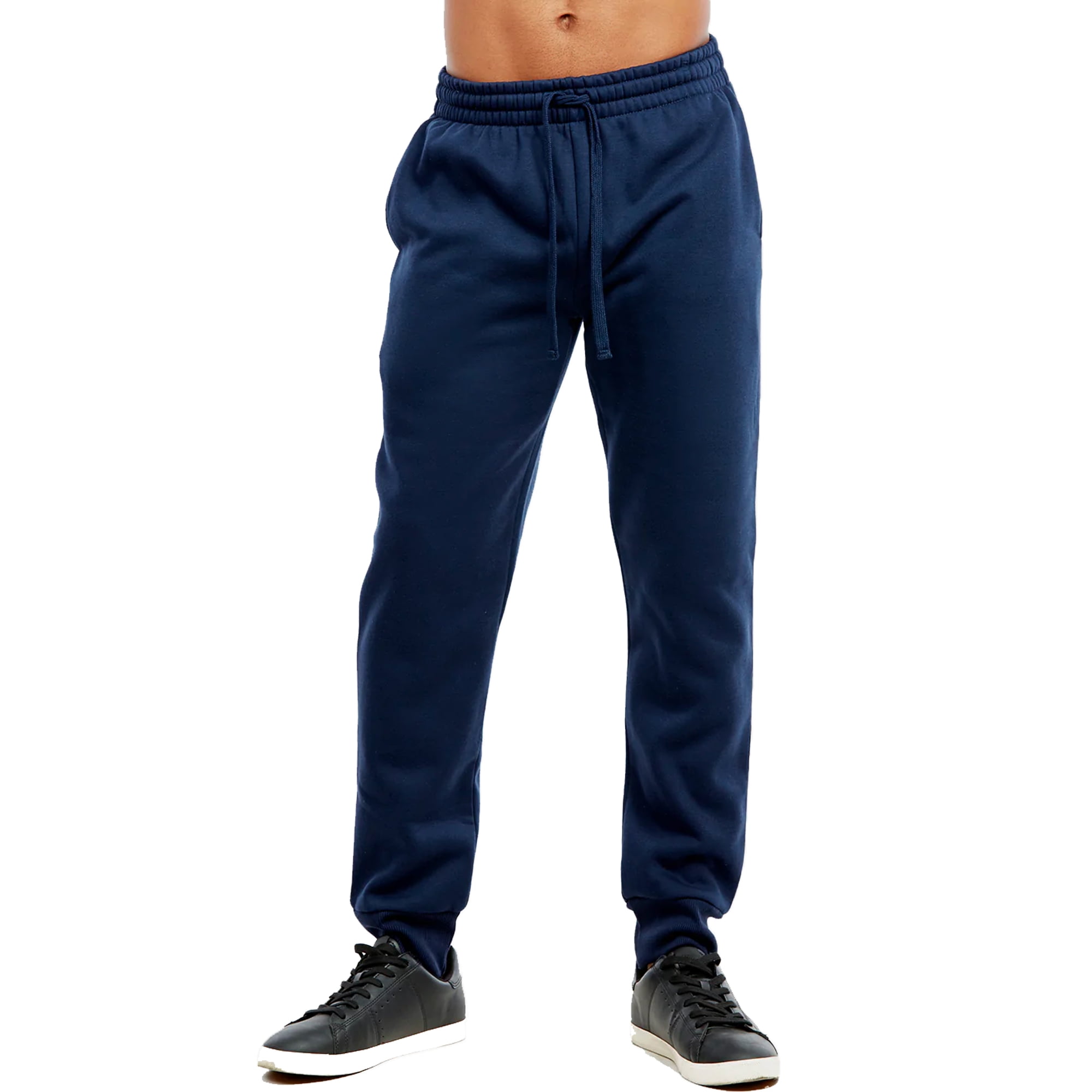VENTANA Mens Cotton Jogger Fleece Lined Sweat Pants Gym Workout Pants