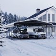 thumbnail image 1 of VENTOPYR 29' x 20' Outdoor Heavy Duty Metal Carport with Galvanized Steel Roof for Car, Boat, Truck, 1 of 6