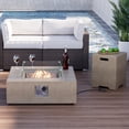 thumbnail image 1 of VENTOPYR 35''Outdoor Square Propane Fire Pit Table with Tank and Wind Guard, 1 of 8
