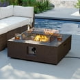 thumbnail image 1 of VENTOPYR 35''Outdoor Square Propane Fire Pit Table with Wind Guard, 1 of 7
