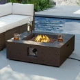 thumbnail image 1 of VENTOPYR 35''Outdoor Square Propane Fire Pit Table, 1 of 7
