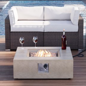 VENTOPYR 35''Outdoor Square Propane Fire Pit Table
