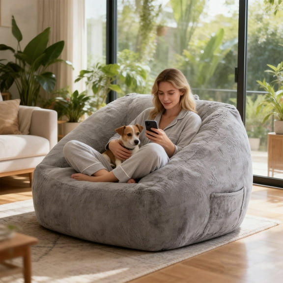 VENTOPYR Bean Bag Chair,Soft Foam Lazy Sofa Chair with Premium Memory Foam Filler for Living Room, Bedroom, Dorm