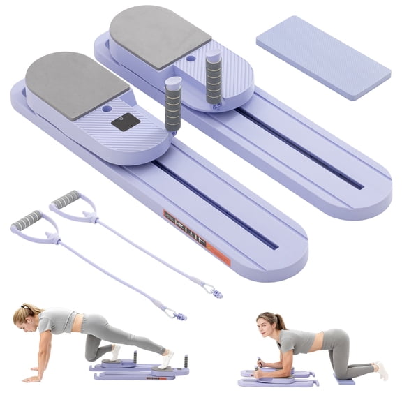 VENTOPYR Pilates Board,Multi-Purpose Foldable Pilates Reformer Set with LED Timer Core