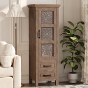 VENTOPYR Tall Storage Cabinet with 2 Drawers,Wood Accent Cabinet for Living Room, Entryway, Dining
