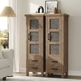 thumbnail image 1 of VENTOPYR Tall Storage Cabinet with 2 Drawers,Wood Accent Cabinet for Living Room, Entryway, Dining, 1 of 7