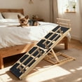 thumbnail image 1 of VENTOPYR Wooden Pet Ramp,Adjustable Height 37.2''Dog Ramp Supports up to 200LBS, 1 of 7