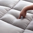thumbnail image 1 of VENTORA Fitted Pillow‑Top Mattress Topper, Quilted Down‑Alternative Mattress Pad Cover With 18‑Inch Deep Pocket, Box‑Stitched Breathable, 1 of 7