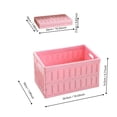 thumbnail image 1 of VENTORA Foldable Hollow‑Ventilated Plastic Storage Crate, Stackable Portable Organizer Bin With Built‑In Side Handles, Collapsible Flat‑Design Storage Basket for Stationery Cosmetics Toys, 1 of 7