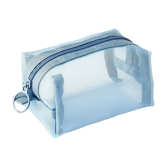 VENTORA Mini Portable Mesh Storage Bag with Zipper – Lightweight, Transparent Organizer for Cosmetics, Travel, Stationery, and Everyday Essentials
