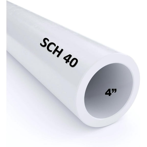 VENTRAL FOAM CORE PVC DWV Drain Pipe Sch. 40 4 Inch (4.0) White Custom Length