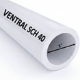 thumbnail image 1 of VENTRAL Schedule 40 PVC Pipe 1 Inch (1.315 OD), White, Cut Lengths for Plumbing, Lawn, Landscape, 1 of 4