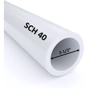 VENTRAL Schedule 40 PVC Pipe 2 1/2 Inch 2.875 OD, White, Cut Lengths for Plumbing, Landscape, Pool, Spa