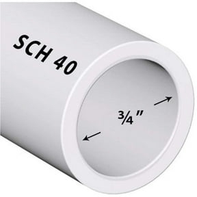 VENTRAL PVC Pipe Sch40 3/4 Inch (0.75) White Custom Length