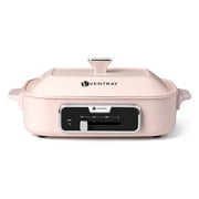 VENTRAY  Electric Indoor Grill Portable Korean BBQ Nonstick 1200W Classic 2.0 Pink