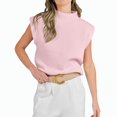 thumbnail image 1 of VENUZOR Mock Neck Sleeveless Sweater Vest Women Casual Cap Sleeve Knit Pullover Tank Tops, 1 of 6