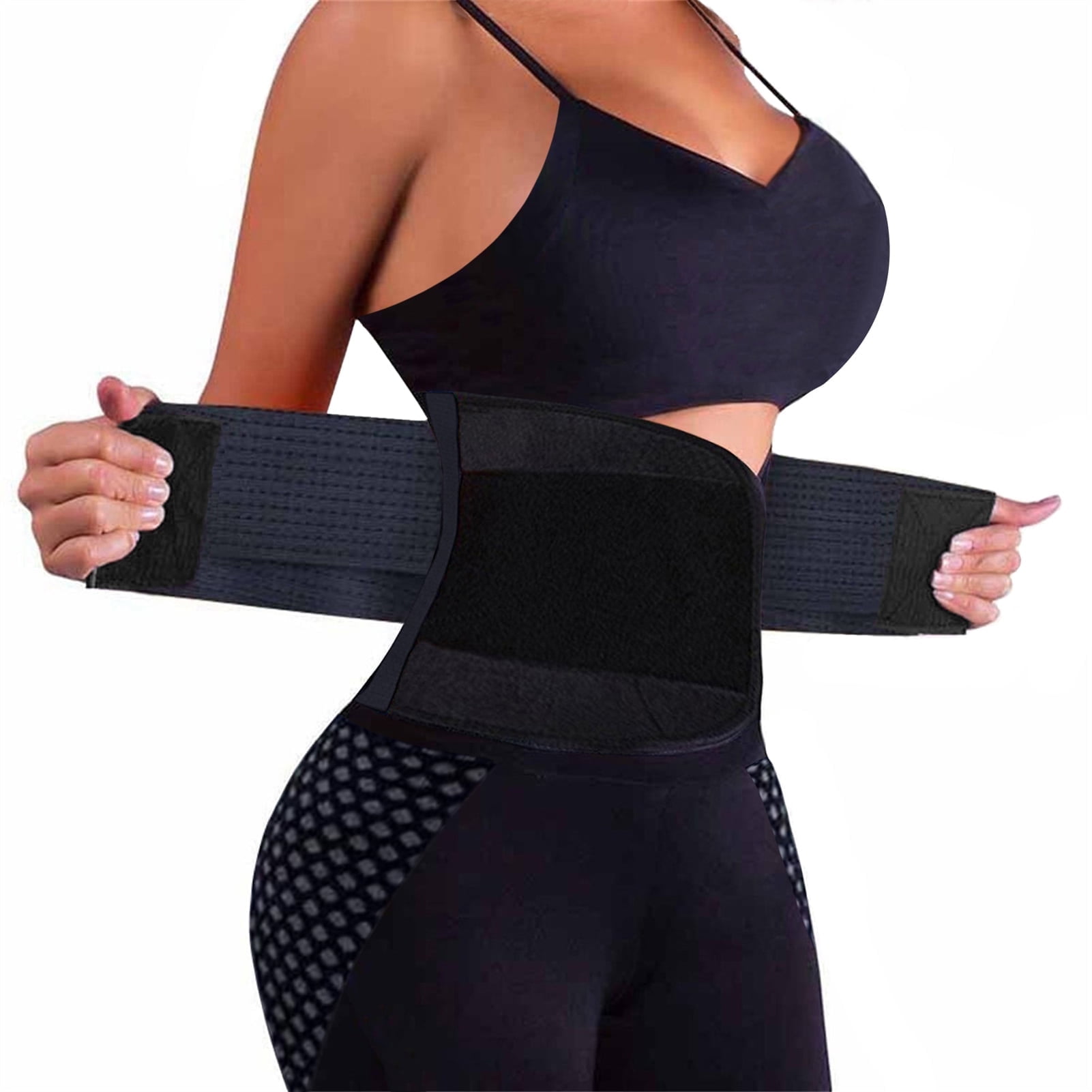VENUZOR Waist Trainer Belt for Women Slimming Body Shaper Back Braces Sauna Hot Sweat Trimmer Control Waist Cincher Workout Girdle Slim Band Sculpt Touch Waist Trainer Walmart