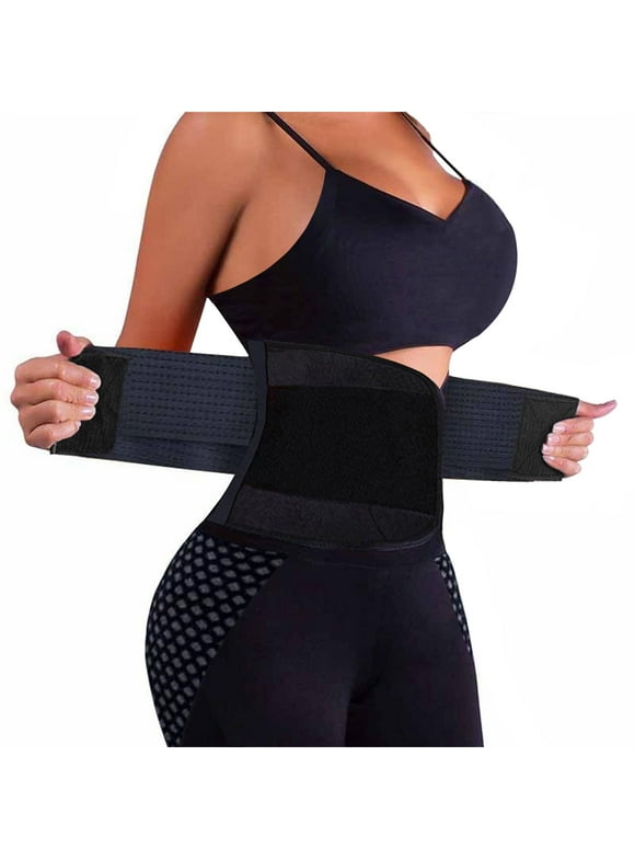 VENUZOR Waist Trainer Belt for Women Slimming Body Shaper Back Braces Sauna Hot Sweat Trimmer Control Waist Cincher Workout Girdle Slim Band