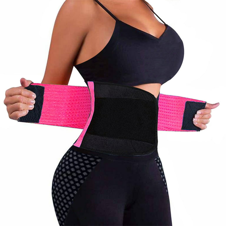 VENUZOR Waist Trainer Belt for Women Slimming Body Shaper Back Braces Sauna  Hot Sweat Trimmer Control Waist Cincher Workout Girdle Slim Band 