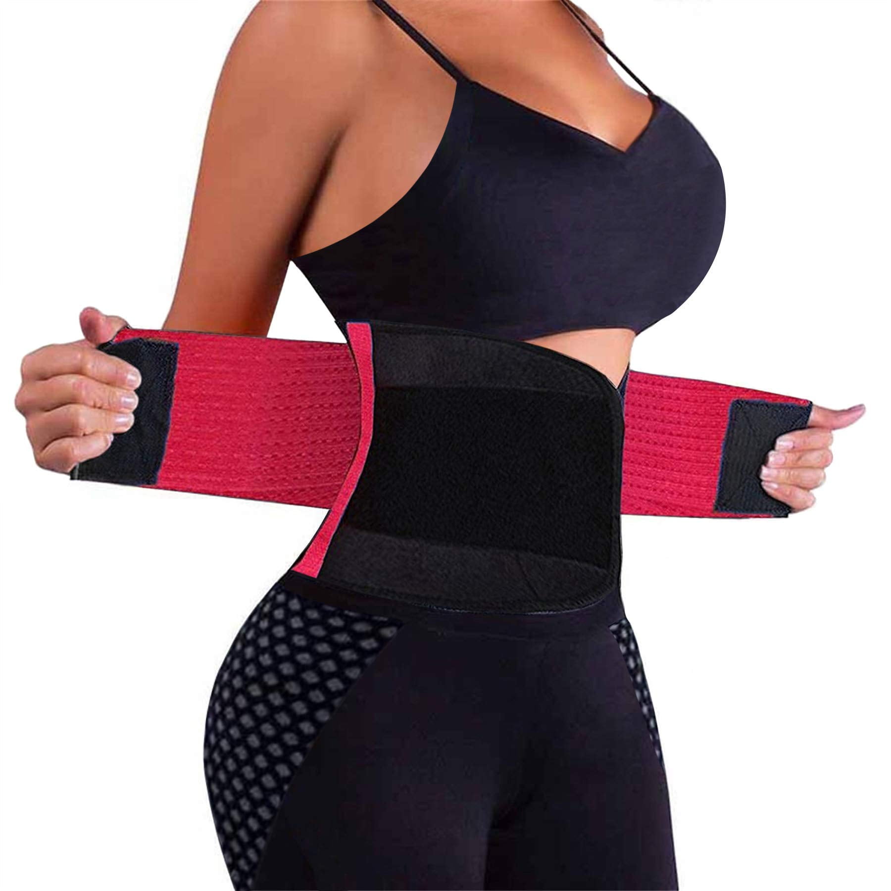 VENUZOR Waist Trainer Belt for Women Slimming Body Shaper Back Braces Sauna  Hot Sweat Trimmer Control Waist Cincher Workout Girdle Slim Band 
