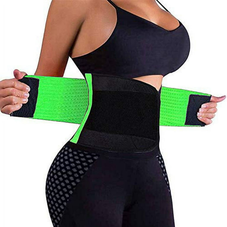 VENUZOR Waist Trainer Belt for Women - Waist Cincher Trimmer - Slimming  Body Shaper Belt - Sport Girdle Belt (UP Graded)(Green,XX-Large)