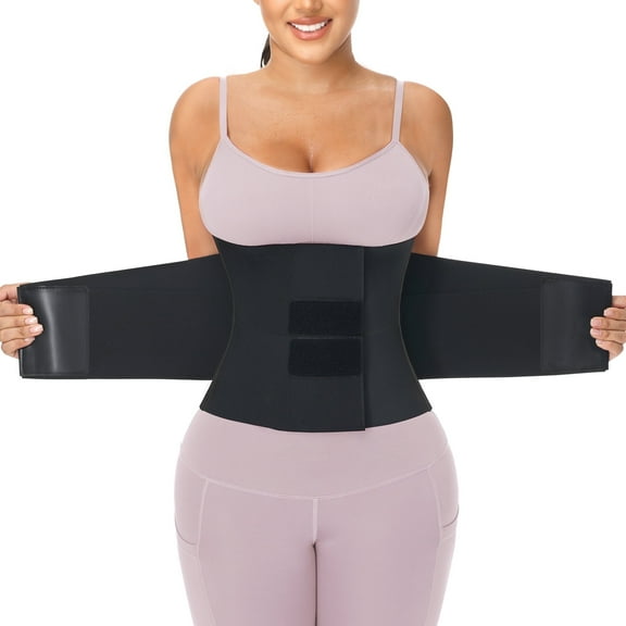 VENUZOR Waist Trainer for Women and Men Waist Cincher Trimmer Ab Belt with Triple Wrap