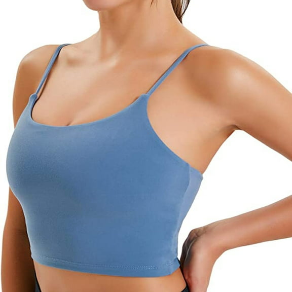 VENUZOR Women’s Longline Sports Bra Tank Padded Camisole Bras for Women Workout Yoga Bras Vest Gym Running