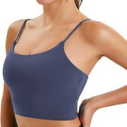 VENUZOR Women’s Longline Sports Bra Tank Padded Camisole Bras for Women Workout Yoga Bras Vest Gym Running