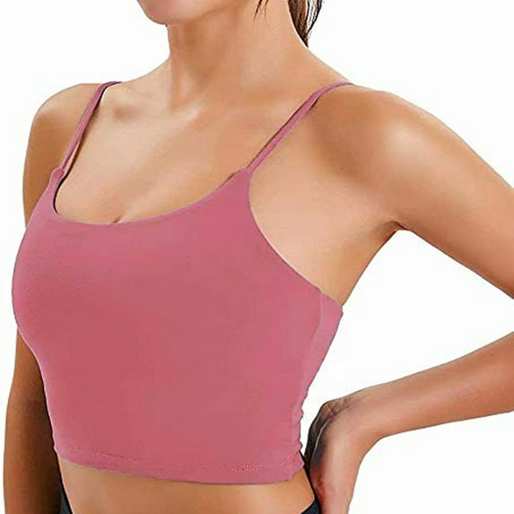 VENUZOR Women’s Longline Sports Bra Tank Padded Camisole Bras for Women Workout Yoga Bras Vest Gym Running
