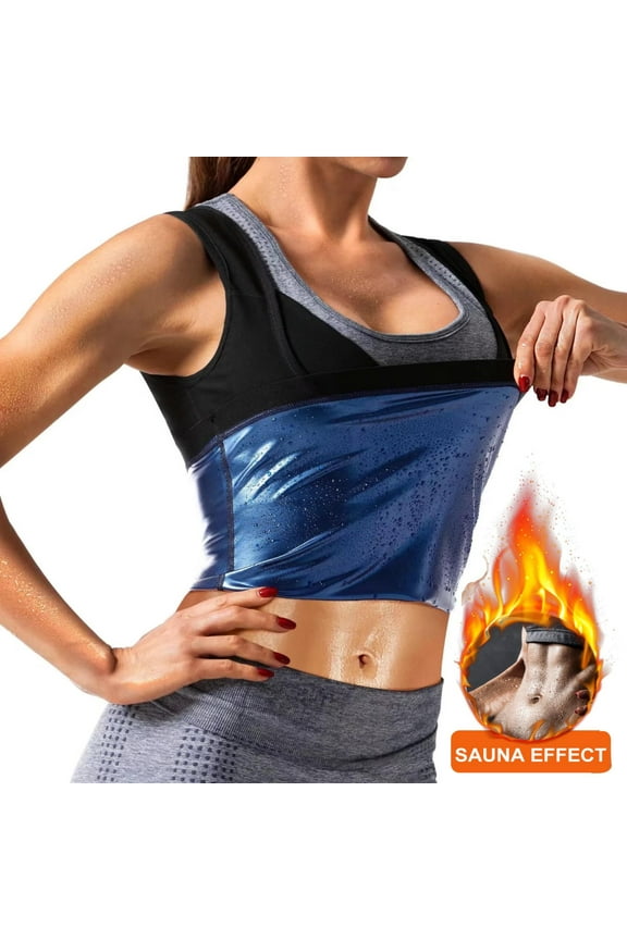 Women's Sweat Vest Sauna Suit Waist Trainer Tank Top Shapewear for Weight Loss Premium Slimming Workout Shaper Corset